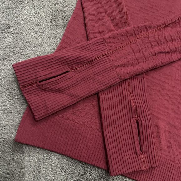 Lululemon Rest Less Hoodie 6 Textured Pullover Pink Body Skimming Running Gym - Picture 5 of 12